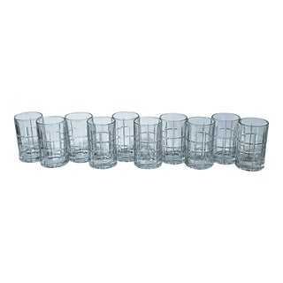 Vintage Tartan Juice Glasses- Set of 10 For Sale