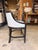 Contemporary Jessica Charles Sky Blue Leather Counter Stool With Black Wood Frame and Legs For Sale - Image 3 of 6
