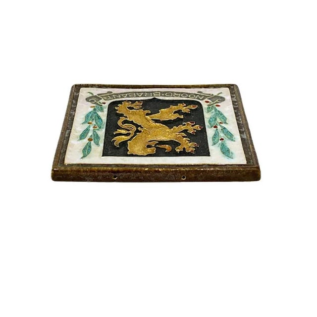Delft Cloisonné Tile with the Coat of Arms of Noord-Brabant from Porceleyne Fles For Sale - Image 4 of 6