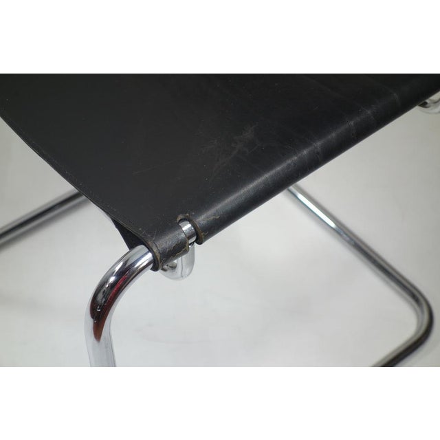 Italian Space Age Terry Chairs in Black Leather by Luigi Saccardo for Arrmet, 1970s, Set of 4 For Sale - Image 9 of 17