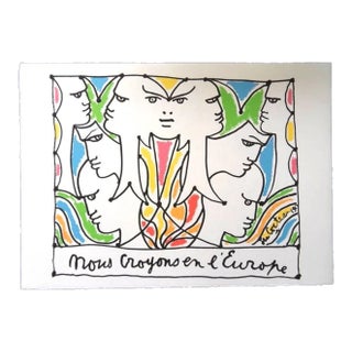 Europe's Faces - Lithograph 1961 For Sale