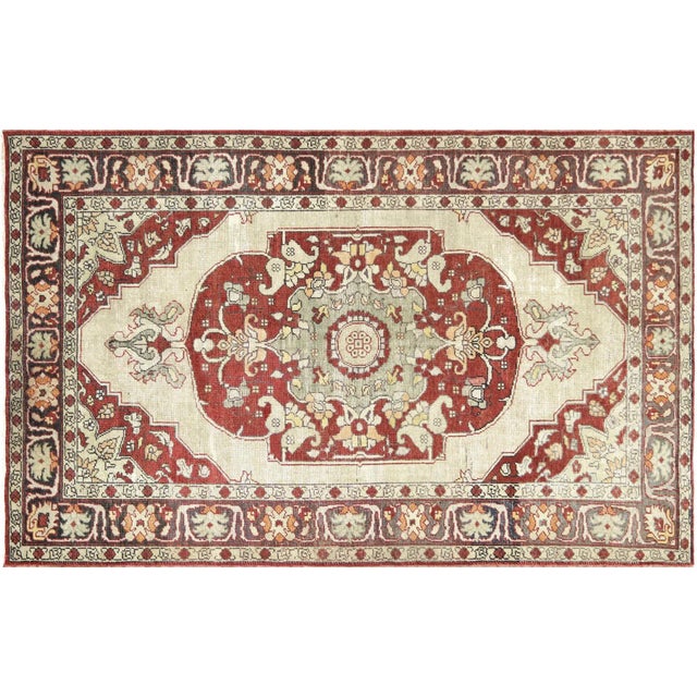 Textile 1960s Turkish Oushak Rug For Sale - Image 7 of 7