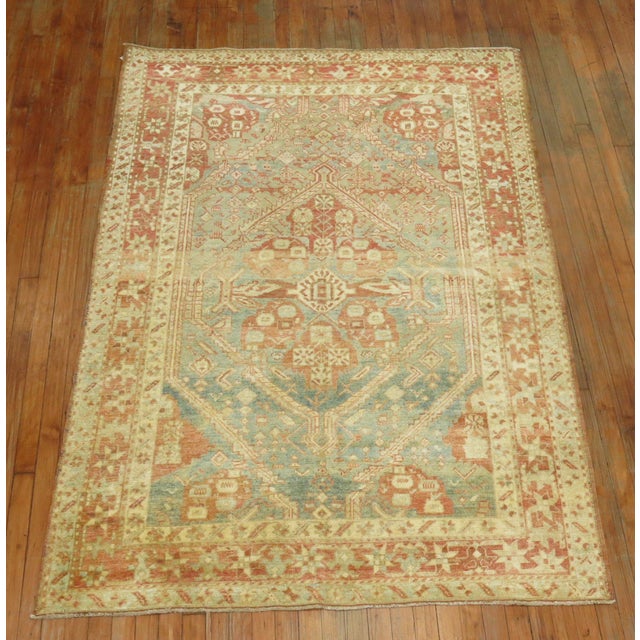 Early 20th Century Early 20th Century Zabihi Collection Persian Heriz Rug - 4'10" x 6'10" For Sale - Image 5 of 8