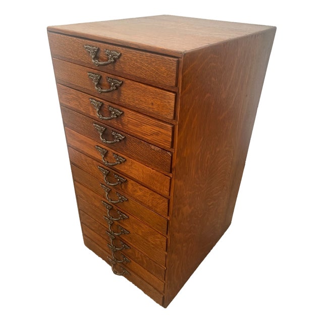 Vintage Printers Artist File Cabinet Twelve Drawers Chest Photography Storage For Sale