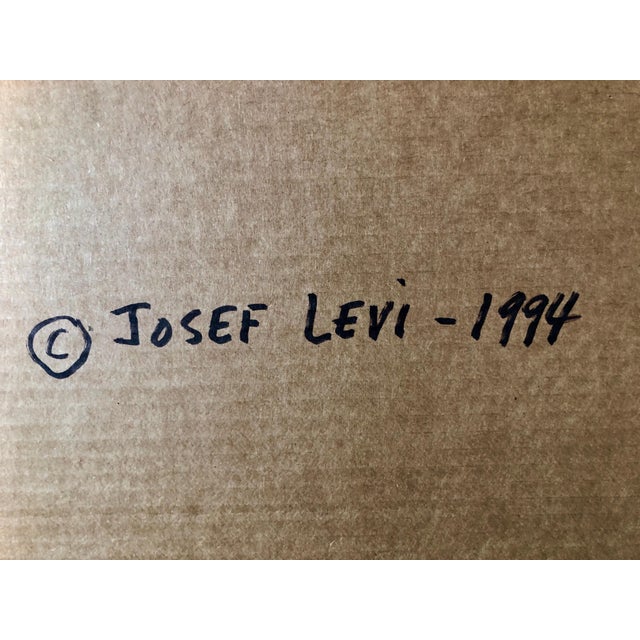 Pop Art Josef Levi, Still Life with Sully and Warhol, Pop Art Mixed Media Signed Painting Drawing, 1994 For Sale - Image 3 of 11