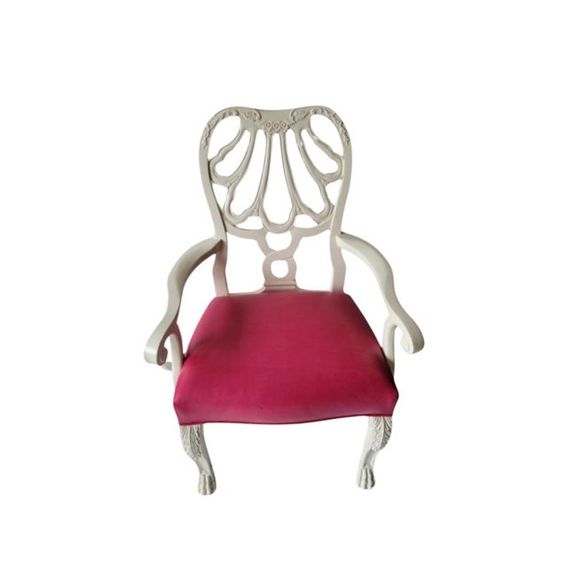 Charlotte Moss Hollywood Regency Pink Leather Arm Chair