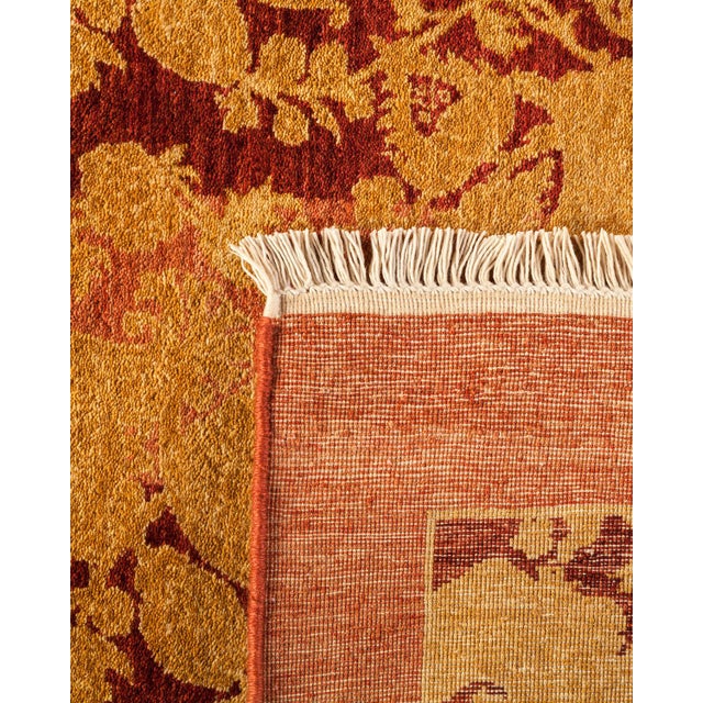 2010s Mogul Collection Hand-Knotted Area Rug - Orange Collection 9' 2" X 11' 9" For Sale - Image 5 of 10