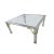 Mid-Century Modern Vintage Mid-Century Maison Jansen Chrome & Brass Square Coffee Table For Sale - Image 3 of 9