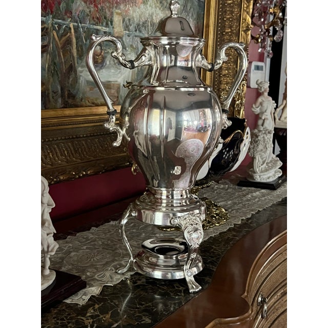 Early 20th Century Silverplate Samovar, Coffee Urn For Sale - Image 9 of 9