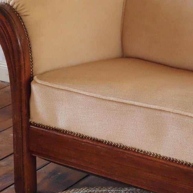 Art Deco Two-Seater Sofa with Curved Armrests, 1930 For Sale - Image 8 of 15