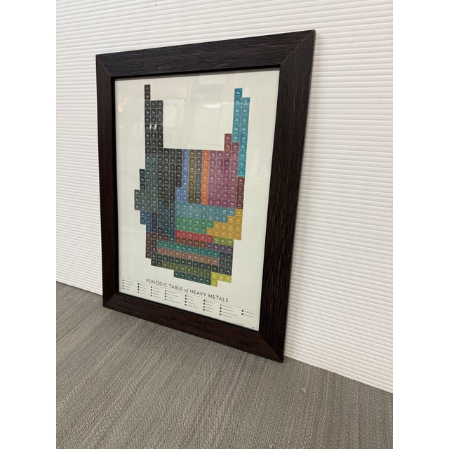Industrial Original Print Periodic Table of Heavy Metals, Framed For Sale - Image 3 of 12