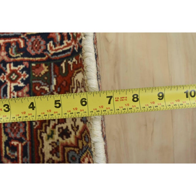 Textile Heriz Rug 1’11” X 3′ Ivory Wool Tribal Hand-Knotted Oriental Carpet For Sale - Image 7 of 8