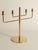Gold Scandinavian Modern Brass Candelabra by Hans-Agne Jakobsson, Markaryd, 1960s For Sale - Image 8 of 13
