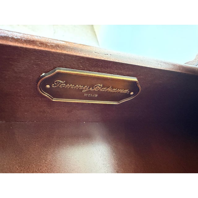 Tommy Bahama Royal Kahala Haven Nightstand in Tobacco Brown Mahogany & Cane For Sale - Image 12 of 12