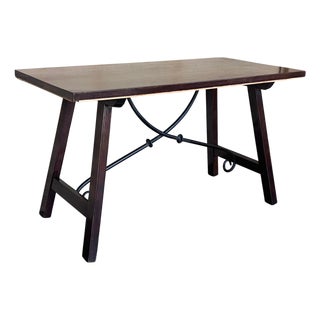 Early 19th Century Spanish Baroque Work Side Table , Restored For Sale