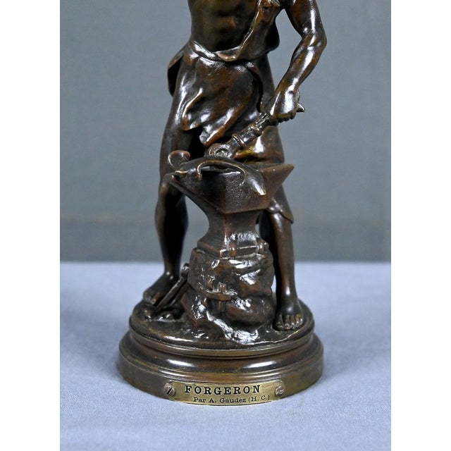 Gaudez, The Blacksmith, Late 19th Century, Bronze For Sale - Image 4 of 13