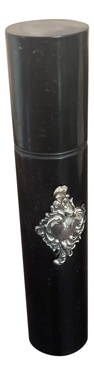 Antique Victorian Celluloid & Sterling Silver Cylinder Box