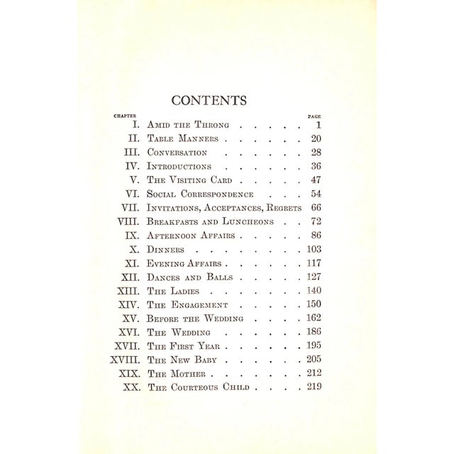"Etiquette: An Encyclopedia of Good Manners and Social Usage" 1923 Rosiere, Gabrielle For Sale In New York - Image 6 of 7