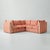 Sophie Conran Coco 3x3 Sectional Sofa - Petunia Red Stripes with Knife Edge Cushion For Sale - Image 4 of 4