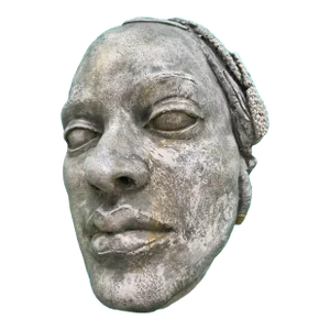 Mid 20th Century Postmodern Bust Sculpture Plaster Male Signed d'Esopo