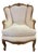 Late 19th C French Louis XV Giltwood Bergere For Sale