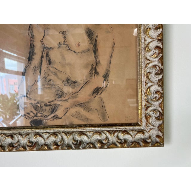 Black French Chantal Quenneville [1897-1959] Woman Portrait Painting For Sale - Image 8 of 13