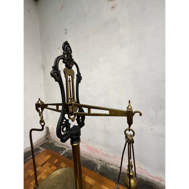 Vintage W.& T. Avery Brass/ Cast Iron Beam Scale For Sale - Image 4 of 12