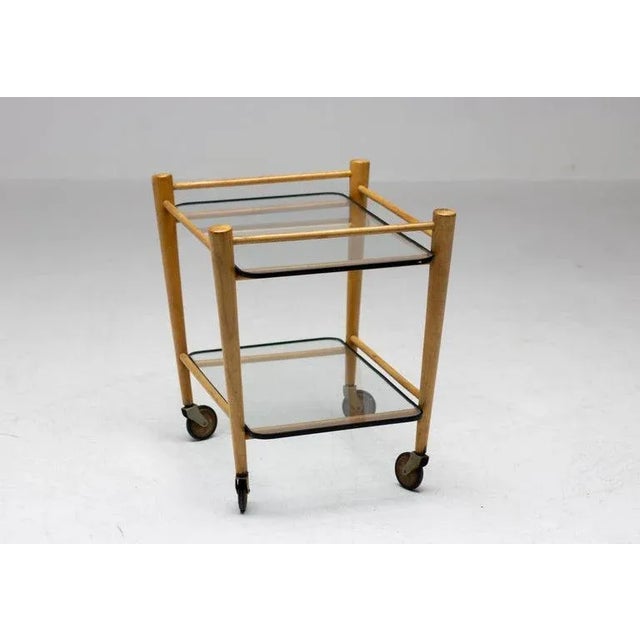 Wood Italian Conical Tea Cart, 1950 For Sale - Image 7 of 8