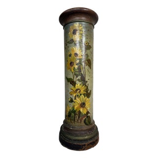 Antique French Column with Sunflowers, 1960s For Sale