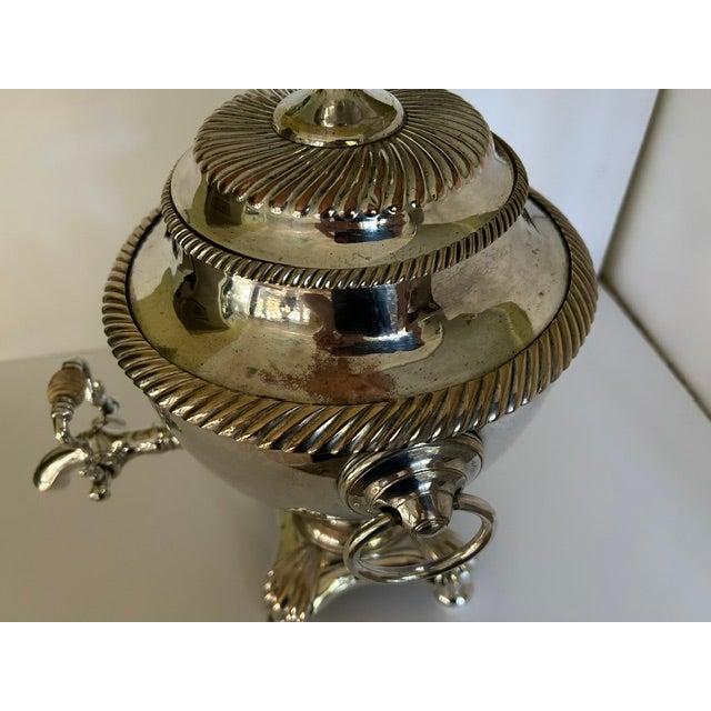 Antique Silver-Plated Coffee Samovar For Sale - Image 9 of 13