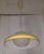 Metal Vintage Hanging Lamp with White Glass Shade and Yellow-White Metal Shade by Doria, 1970s For Sale - Image 7 of 11