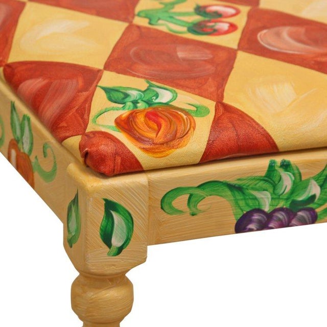 Suzanne MacCrone Hand Painted Bench For Sale - Image 4 of 6