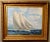 Yacht Oil Painting Sailing Off Bora Bora Louis Macouillard 1913-1987 Gilt Frame For Sale - Image 4 of 15