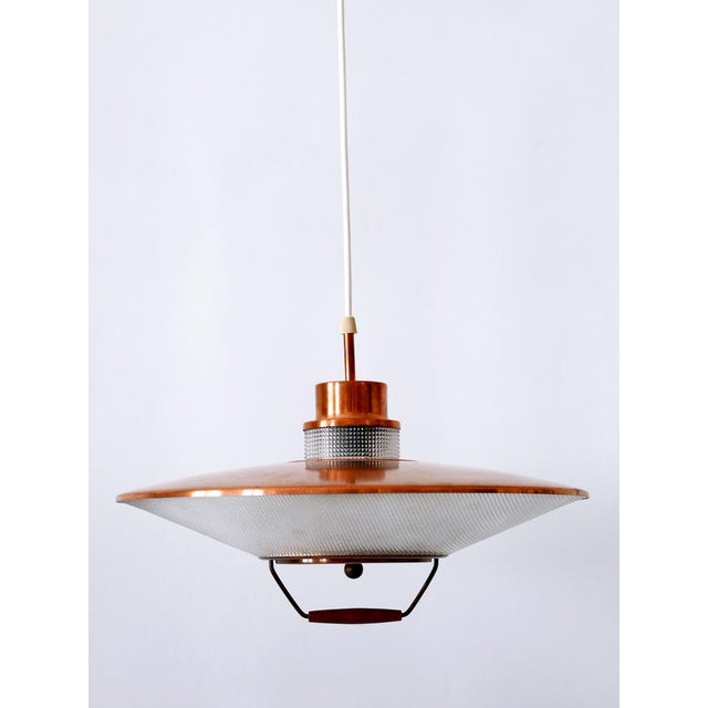 Mid-Century Modern Mid-Century Modern Scandinavian Copper Pendant Lamp, 1960s For Sale - Image 3 of 18