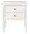 Modern Coastal 2 Drawer 25" H Bamboo Nightstand in White For Sale