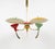 Mid-Century Chandelier in Enamel Metal and Brass in the style of Stilnovo, Italy, 1950s For Sale - Image 11 of 17
