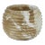 Bellshill Mango Wood Marbleized Cocoon Pot, 7.75" x 6" For Sale