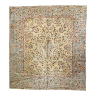 Vintage Persian Kerman Rug 10’0" X 11’0" For Sale