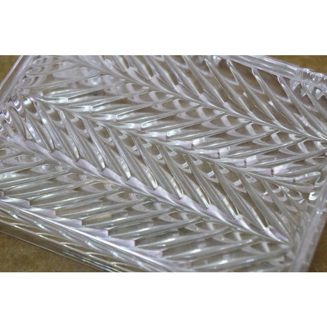 Late 20th Century Ralph Lauren Crystal Herringbone Book Paperweight 5.5" For Sale - Image 11 of 11