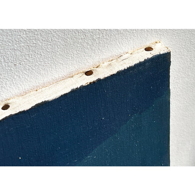 1980s Vintage Italian Futuristic Surrealist Painting "Il Giardino-Degli Eletti" by Diego Cecchin (1987) For Sale - Image 5 of 11