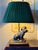 Vintage Mario Buatta Frederick Cooper Bronze Bulldog Lamp Original Green Shade For Sale - Image 12 of 16