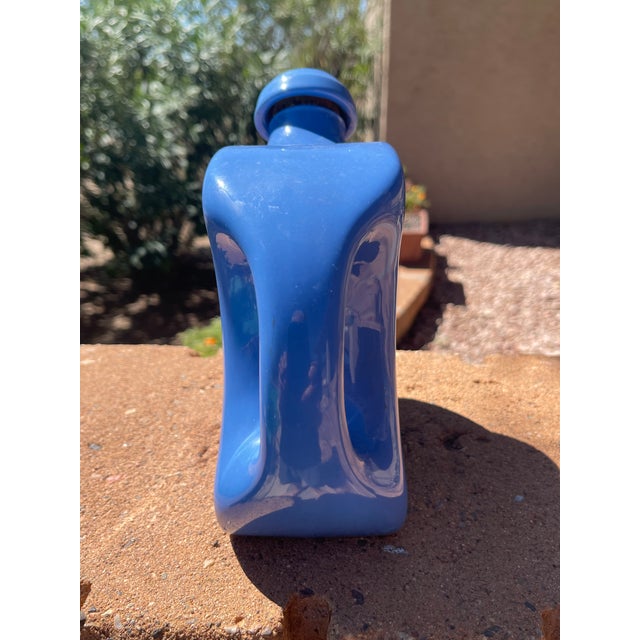 Mid-Century Modern 1930s Mid Century Oxfordware Cornflower Blue Round Water Pitcher For Sale - Image 3 of 6