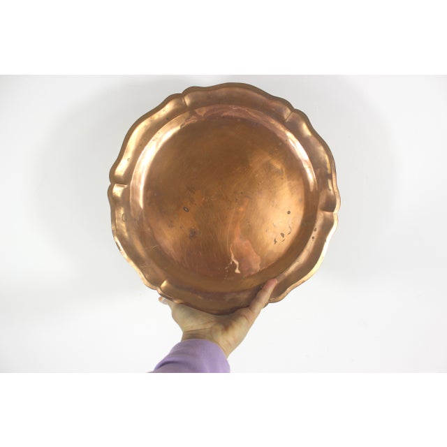 Mid 20th Century Vintage Copper Tray Arts and Crafts Style For Sale - Image 5 of 6