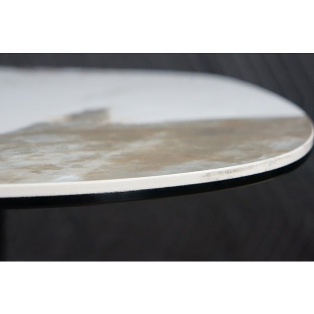 Late 20th Century Lerin Ceramic Faux Marble Modern Contemporary End Table 26" For Sale - Image 10 of 15