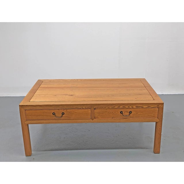 Ming Dynasty Elm Two Drawers Coffee Table For Sale In Greensboro - Image 6 of 9
