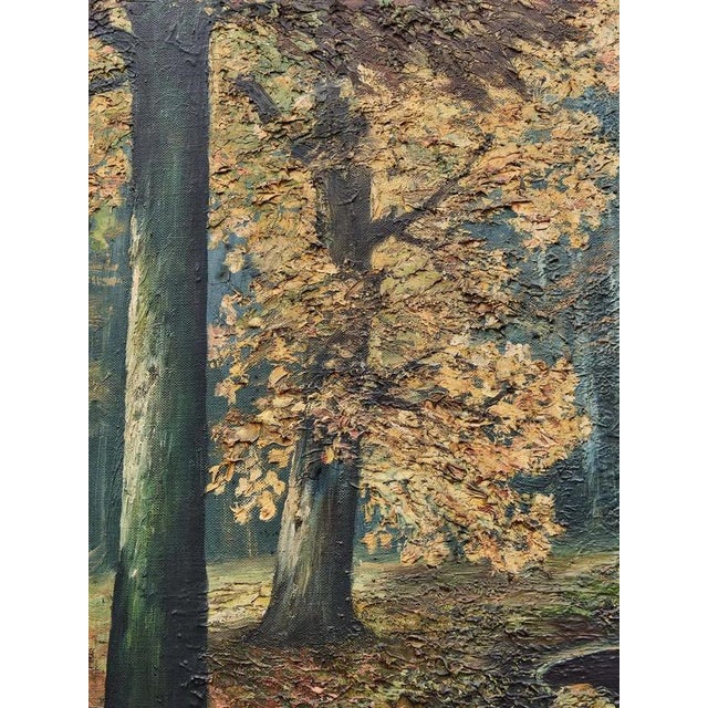 Dutch School, Forest Landscape with a Stream, Oil on Canvas For Sale - Image 7 of 10