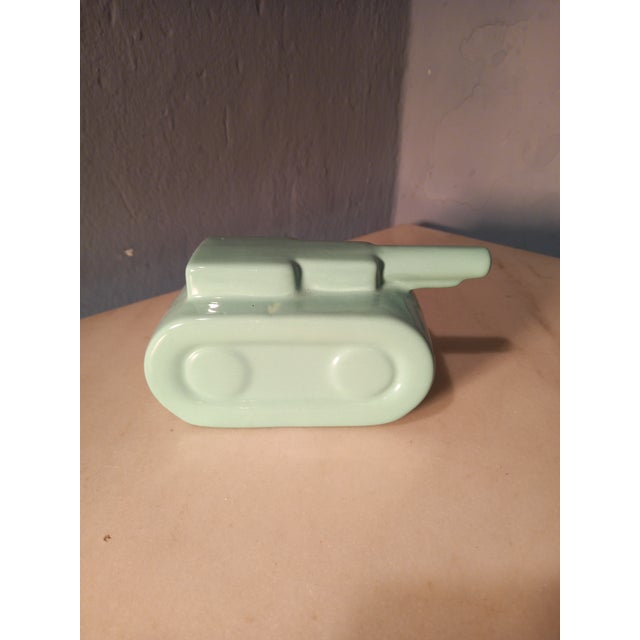 Tank Ornament Sculpture in Hand-Painted Ceramic Mold Risico from Artigianato Italiano For Sale - Image 18 of 18