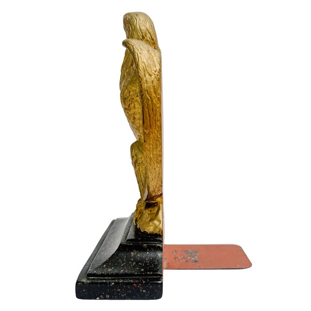 Borghese Vintage Borghese Federal Gilt Plaster Eagle Bookends For Sale - Image 4 of 11