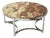 Circular Onyx Coffee Table with Steel Frame, Italy, 1990 For Sale