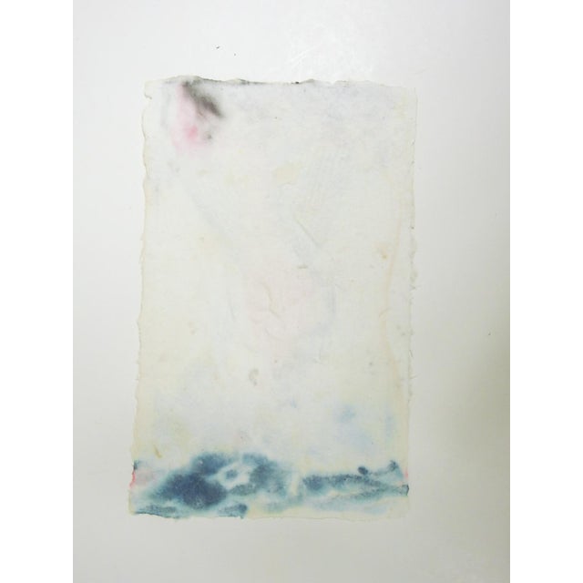 Contemporary 1999 Abstract Floral Watercolor Collage Painting For Sale - Image 3 of 4